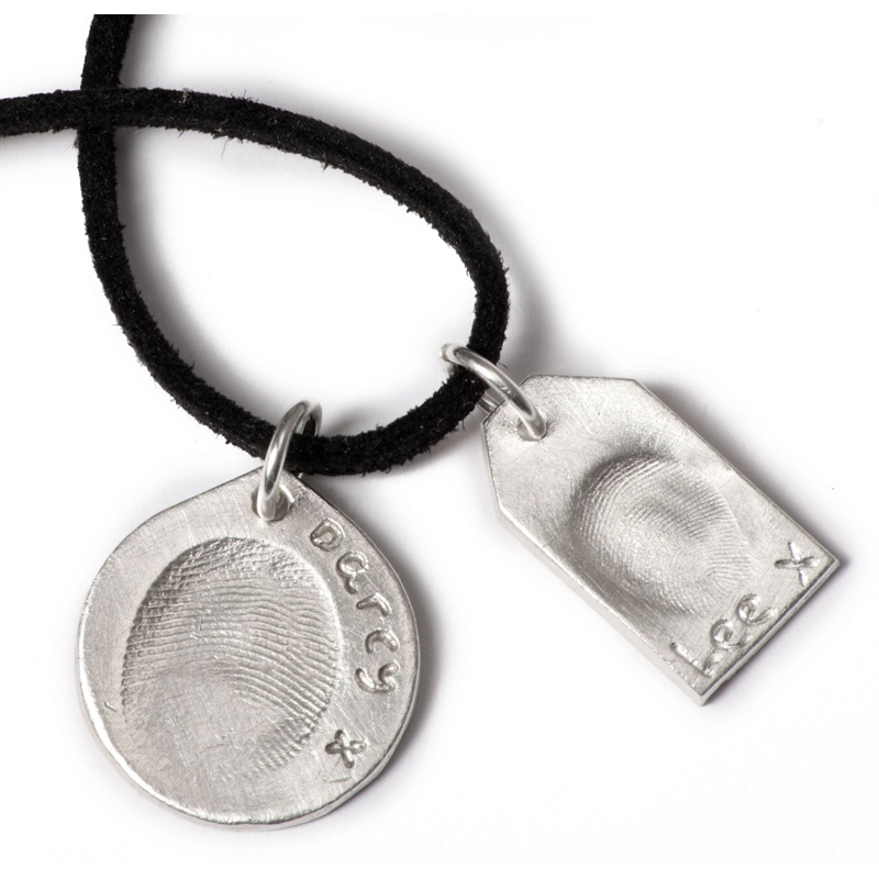Double Dog Tag with Two Standard Charms