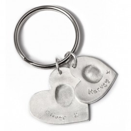 Double Keyring with One Medium and One Large Charm