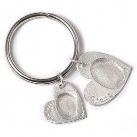 Double Keyring with One Standard and One Medium Charm