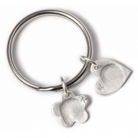 Double Keyring with Two Small Charms