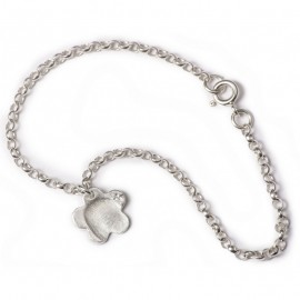 Fine Belcher Chain Charm Bracelet with Small Charms