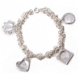 Multi-link Chain Charm Bracelet with Standard Charms