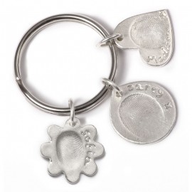 Triple Keyring with Three Standard Charms