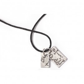 Double Dog Tag with Standard & Medium Charms