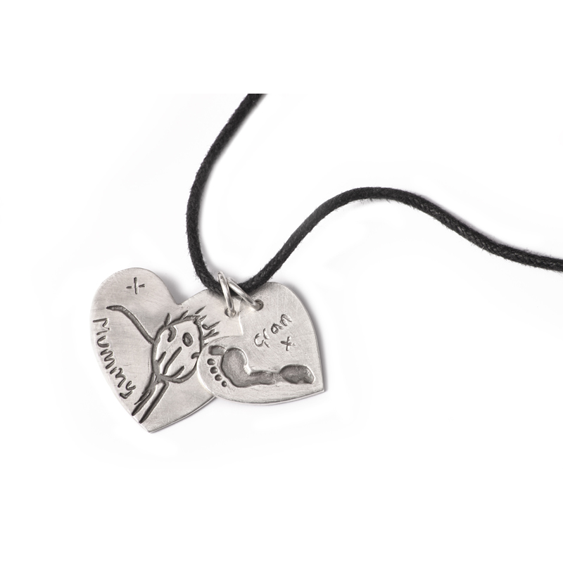 Double Dog Tag with Medium & Large Charms