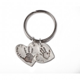 Double Keyring with One Standard and One Medium Charm