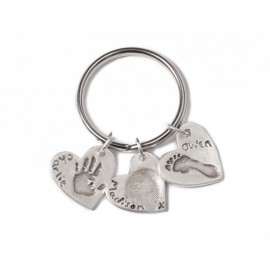 Triple Keyring with One Standard, One Medium and One Large Charm