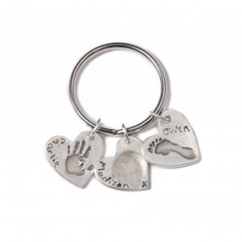 Triple Keyring with Three Standard Charms